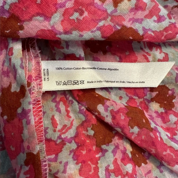 NWT FREE PEOPLE talia tunic mini dress pink floral XS Xtra Small tank cupcake - Picture 13 of 13